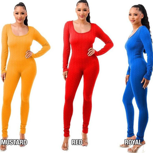 Blue Curve Fitting Spandex Onesie Jumpsuit- One Size Fits All